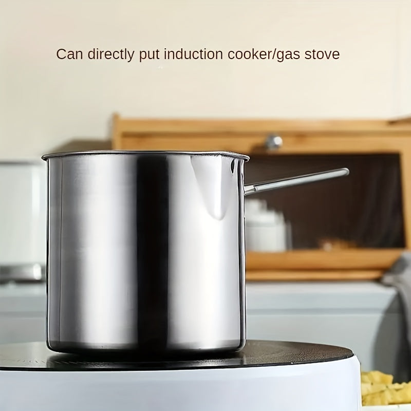 Uy oshxonalarida foydalanish uchun yaponcha tempura pishirish qozoni - 304 zanglamaydigan po'latdan yasalgan kichik chuqur fritör, yog'ni tejash imkoniyatlari uchun filtr bilan birga keladi.