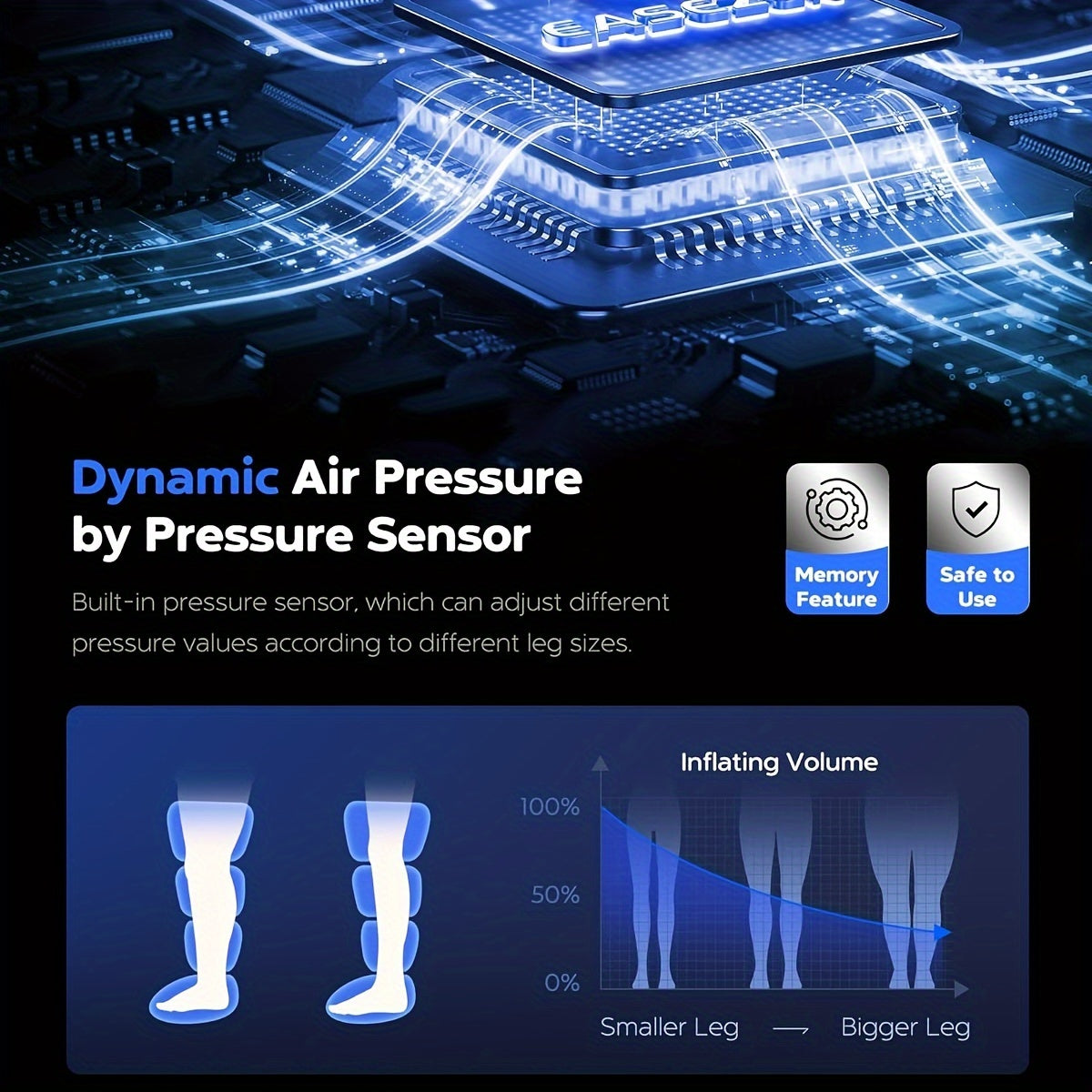 Airwave Compression Leg Device for Recovery and Relaxation European Plug No Battery Needed