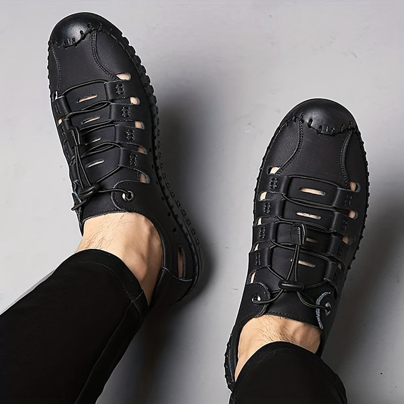 Men's Summer Sandals Breathable Microfiber Upper Rubber Outsole Casual Beach Shoes