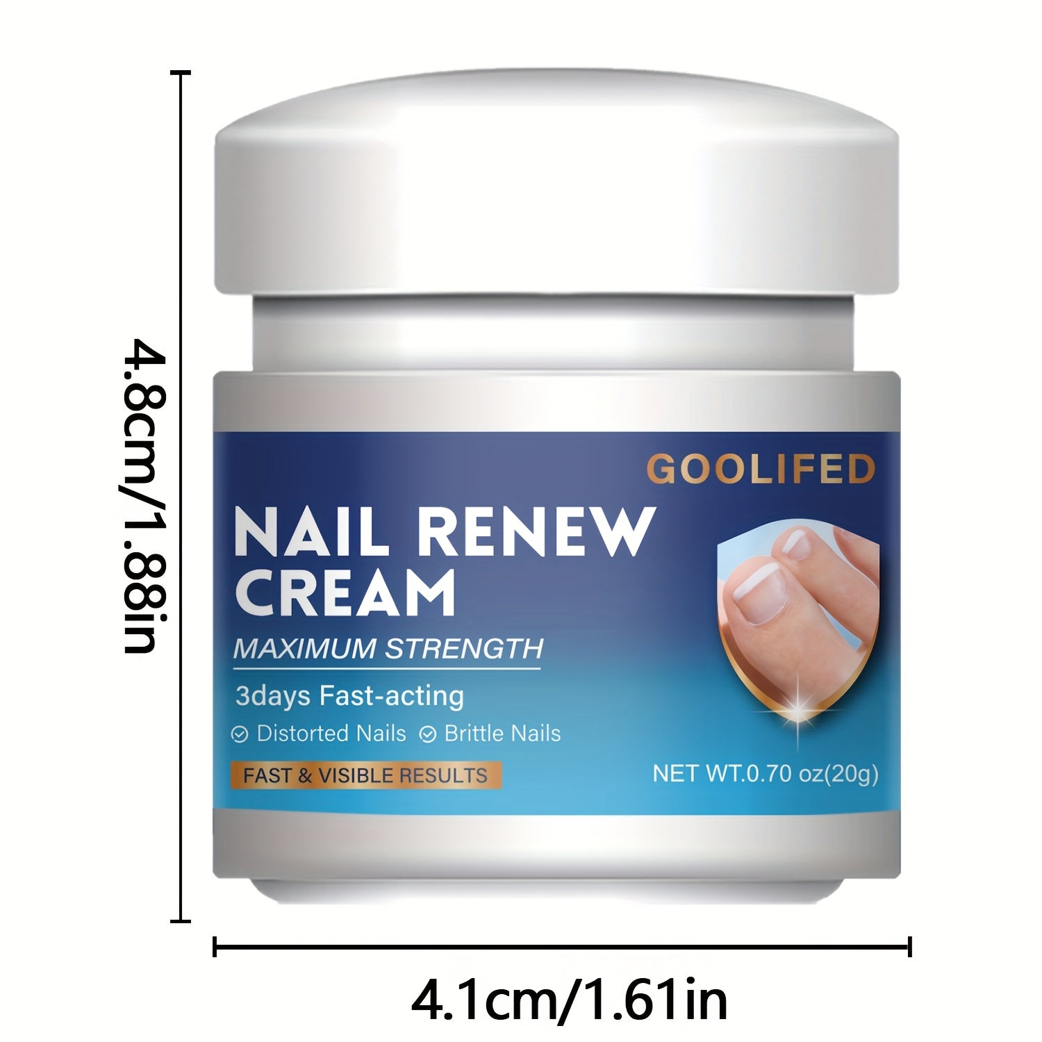 Women's Nail Strengthener Cream for Weak Nails, Hydrating and Fast-Acting