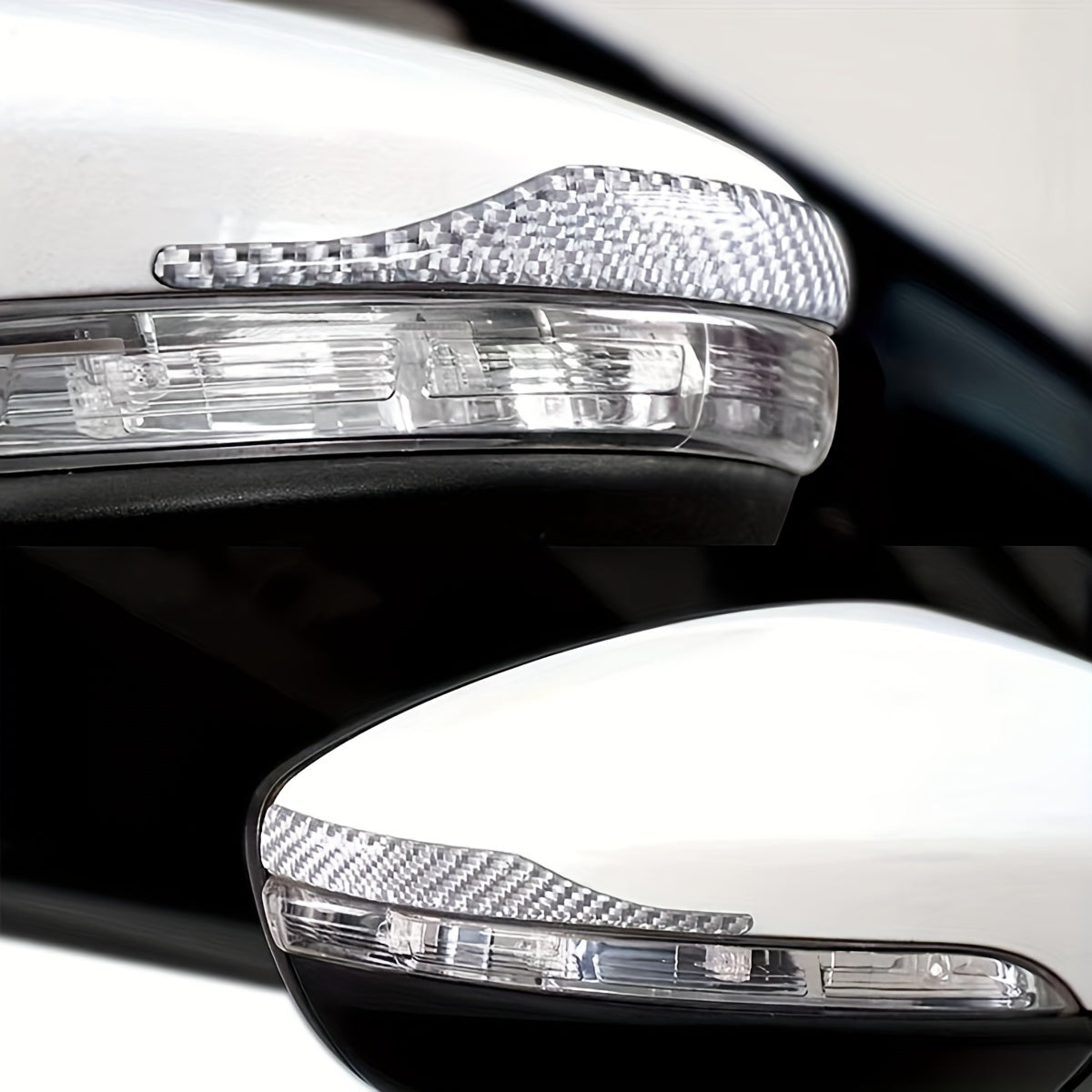 2Pcs Carbon Fiber Rearview Mirror Protection Stickers Anti-Collision Scratch Decals