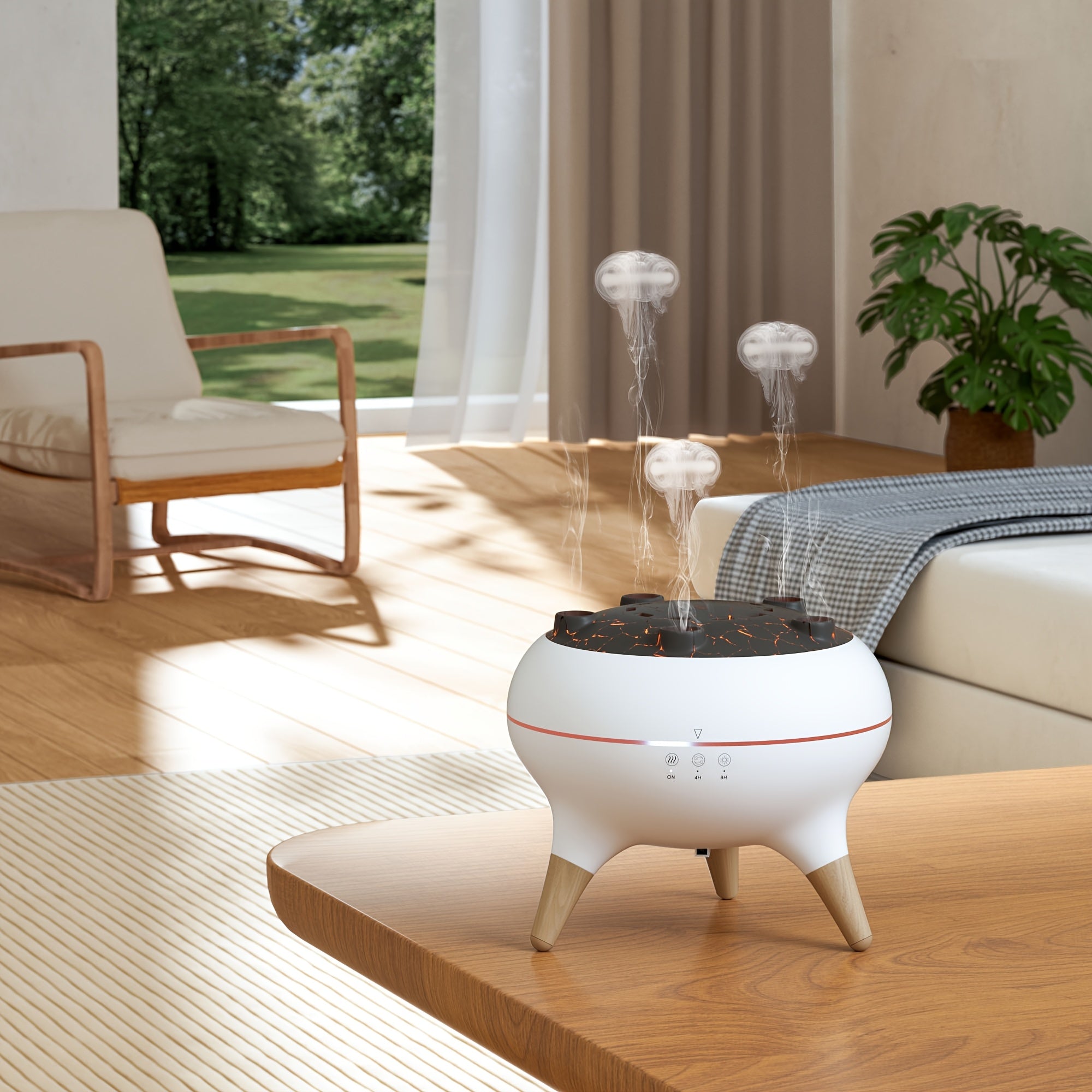 Humidifier with Color Lights and Adjustable Timer for Home Office Use