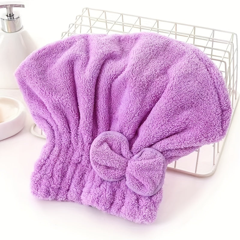 Qizlar va ayollar uchun polyester soch quritish qopqog'i, tez qurituvchi soch turban to'plari, ultra singdiruvchi.