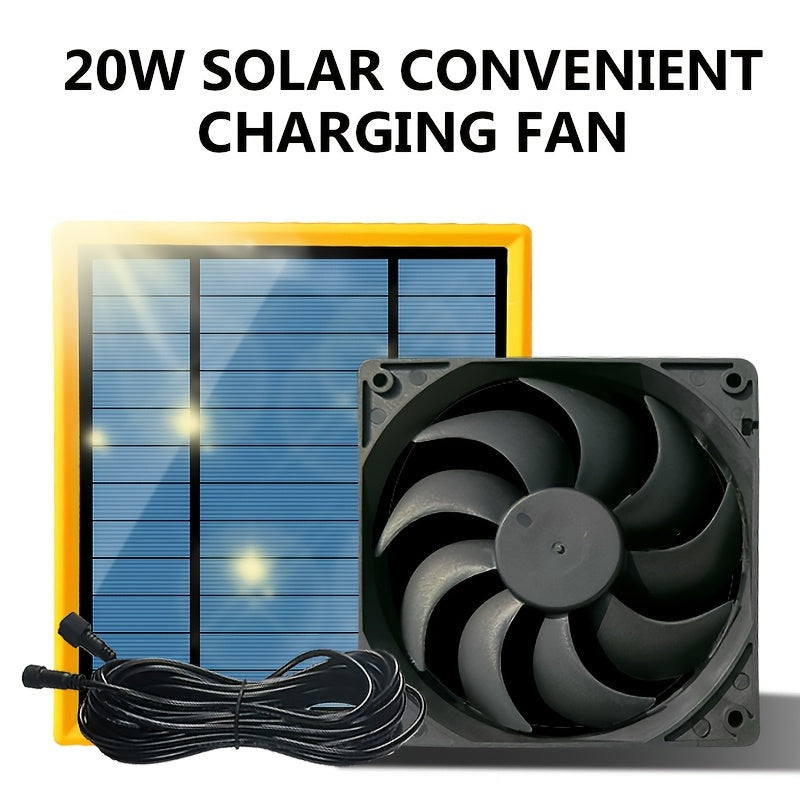 Мини-комплект солнечного вентилятора для курятника, теплицы, сарая для охлаждения