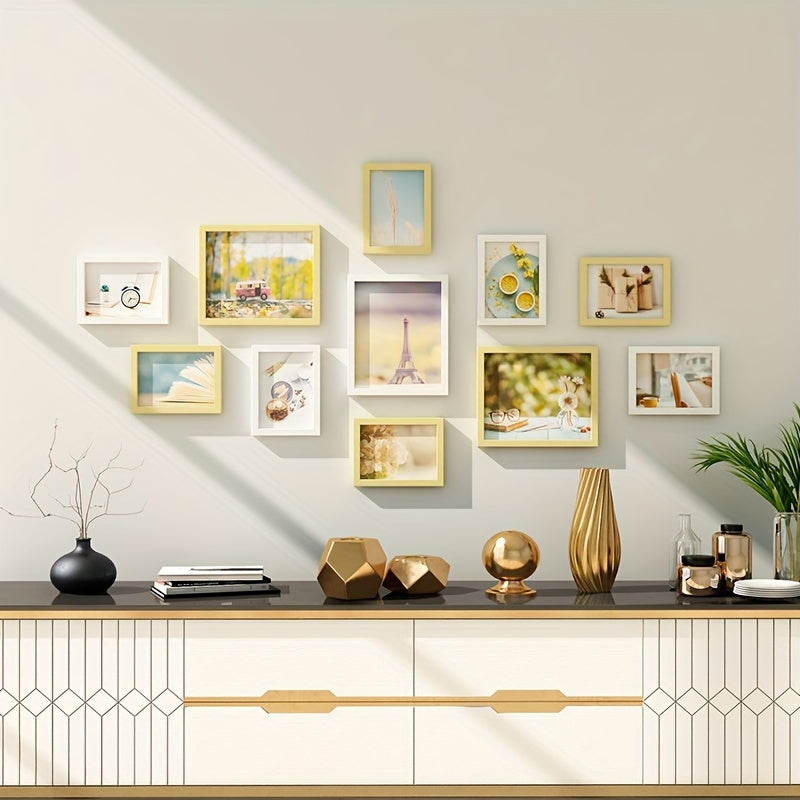 11-Piece Photo Wall Frame Set No Drilling Creative Wall Decor for Bedroom Living Room