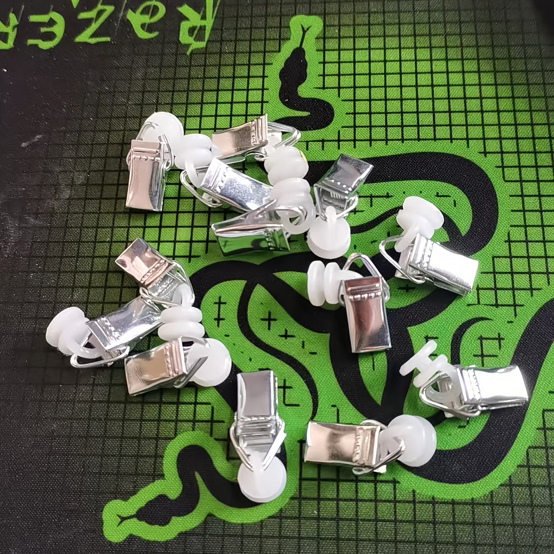 Set of 30 Plastic Curtain Pulley Clips with Track Hardware and Matching Clips