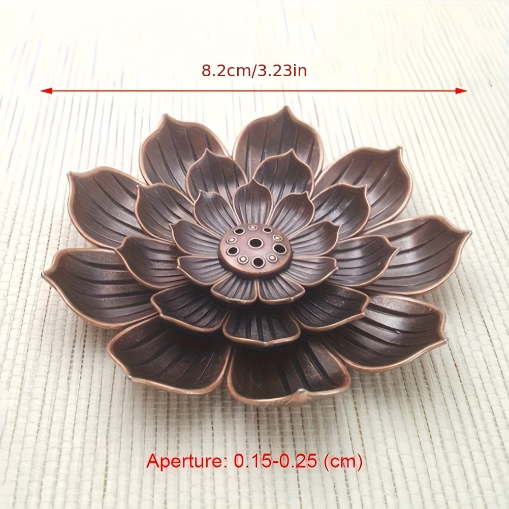 Incense Burner Holder for Tea Ceremony and Home Decor Lotus Flower Ceramic