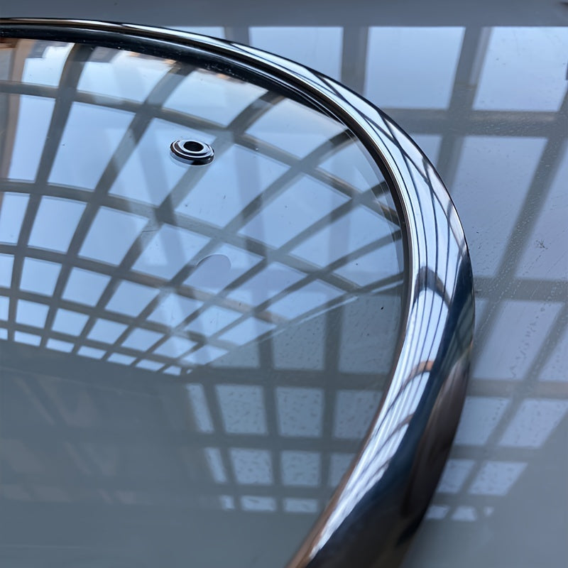 Large Tempered Glass Cookware Lid with Wooden Handle 36cm for Woks and Pans