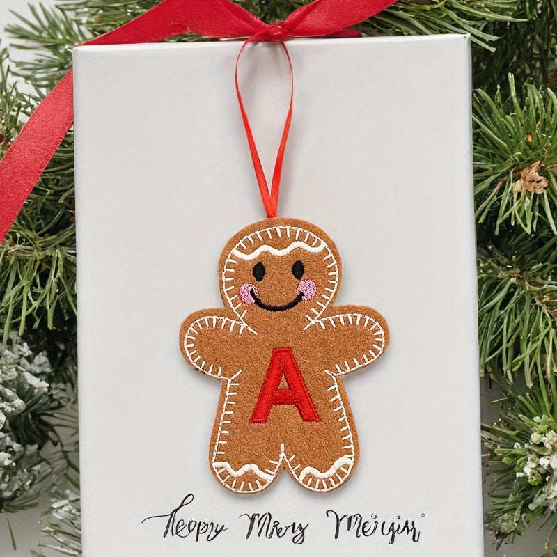Fabric Gingerbread Man Christmas Ornament for Home and Kitchen Decoration