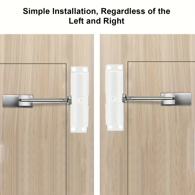 Stainless Steel Automatic Door Closer Black Surface Mounted with Adjustable Strength and Touch Remote Control