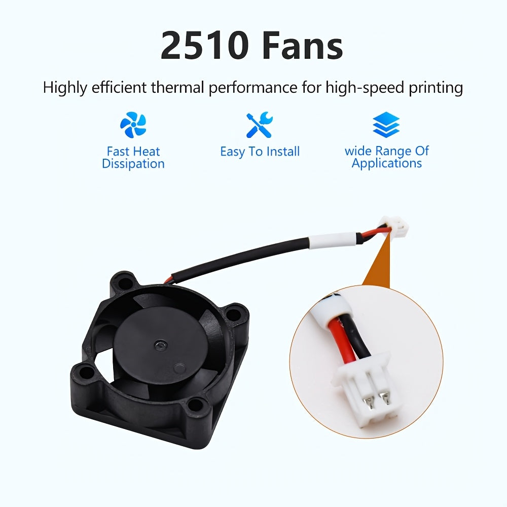 3D Printer Dual Ball Axial Fan 2510 24V for CR10-SE Ender3 V3 SE Cooling Fast Heat Dissipation