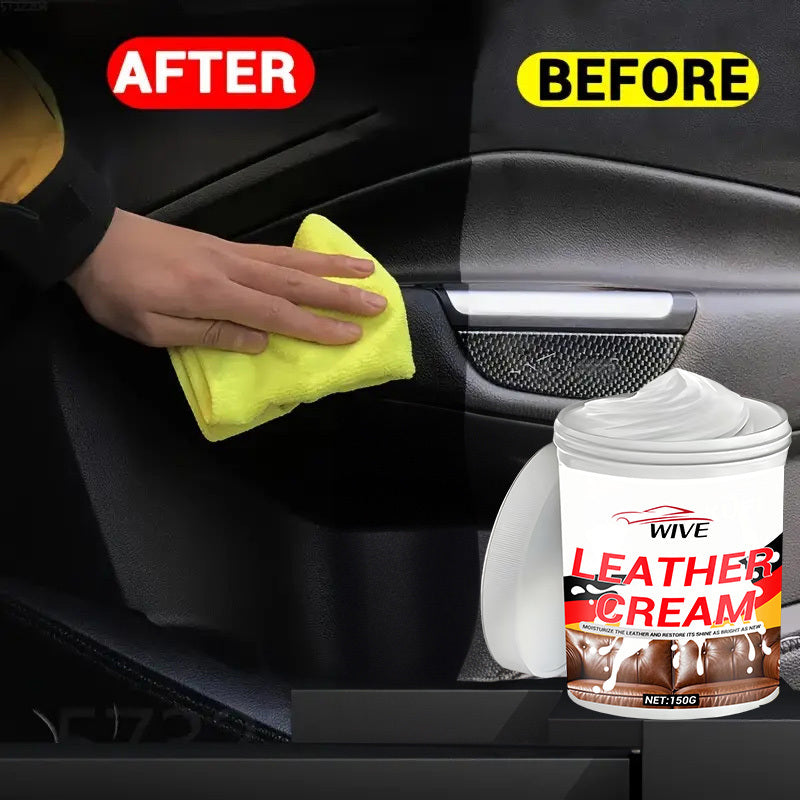 Leather Care Cream for Sofas Shoes and Jackets 150g Conditioning Restoring
