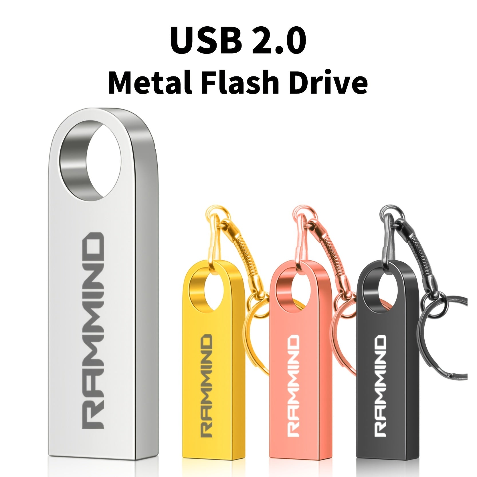 High-Speed USB 2.0 Flash Drive 128GB for PC Laptop Phone Car Audio Gaming