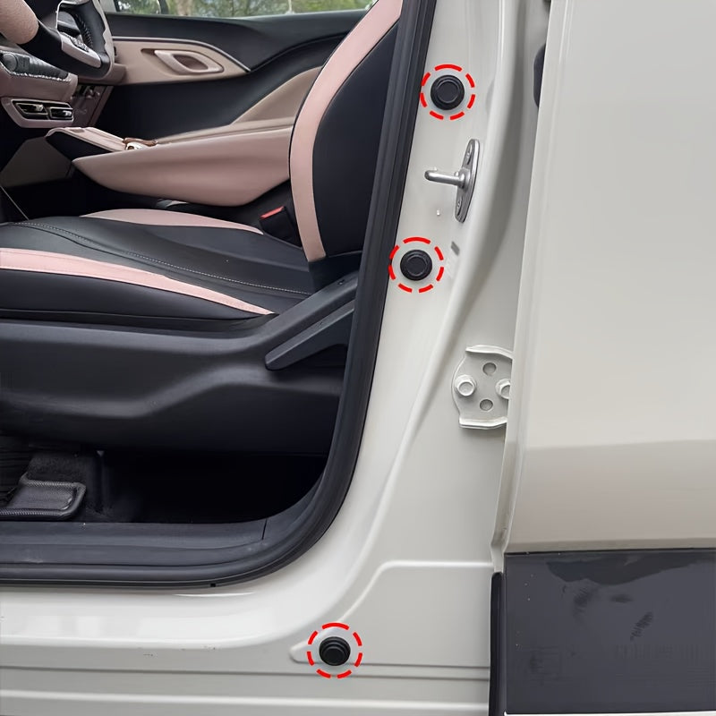 12 Pieces Silicone Car Door Shock Absorbers Anti-Collision Padding for Doors and Tailgate