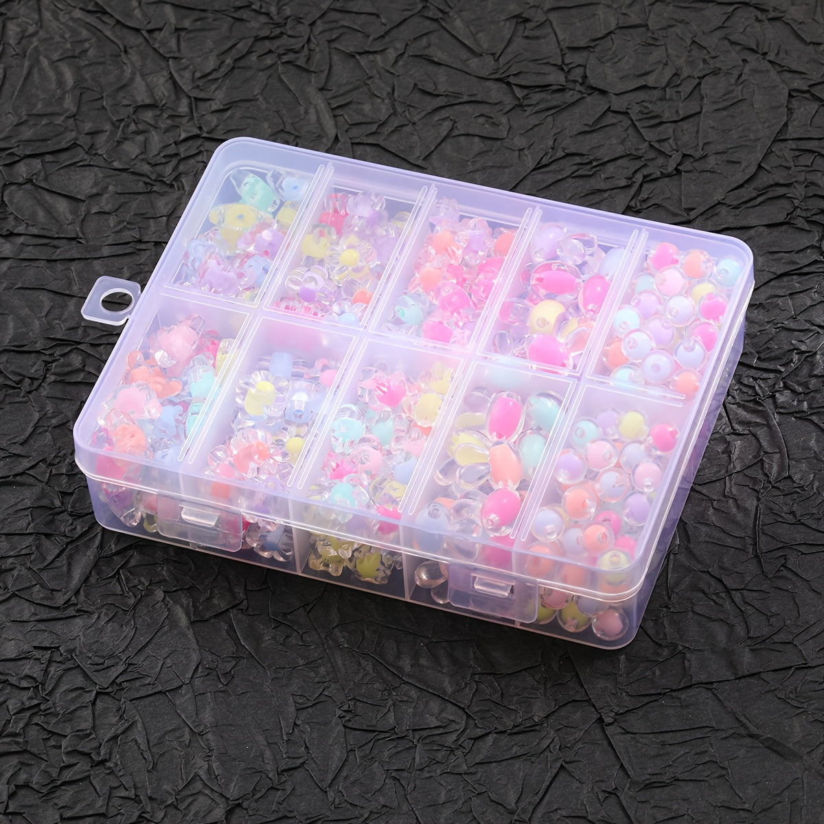 Colorful Transparent Beads Set for DIY Jewelry and Accessories, 400 Pieces