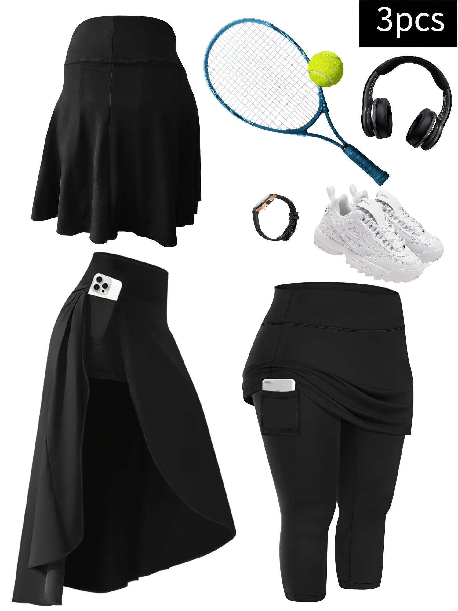 Pack de 3 pantalones de yoga para mujer con cintura alta, bolsillos, primavera y verano, pantalones deportivos