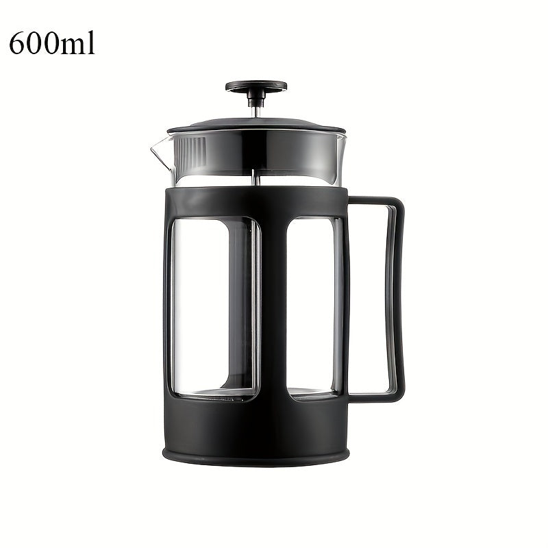 Glass French Press Coffee Maker with Stainless Steel Filter Heat-Resistant Borosilicate Glass