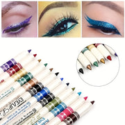 12Pcs Waterproof Colorful Eyeliner Pen Set Long-Lasting Shimmer Matte