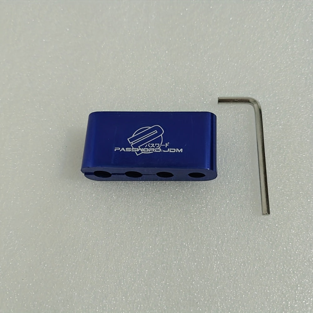 Universal Aluminum Spark Plug Wire Loom 4-Hole Wire Organizer Sleeve for Car Ignition System