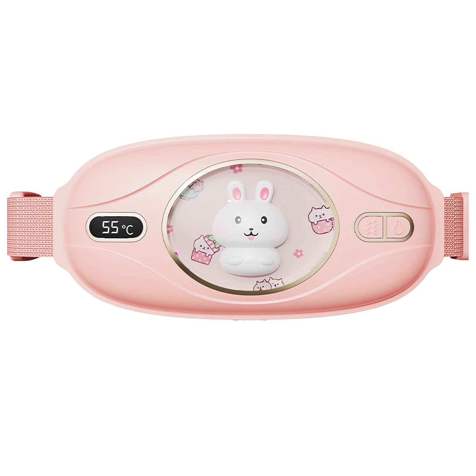 Vibrating Heating Massage Belt for Waist with Five Speeds USB Rechargeable Abdominal Massager