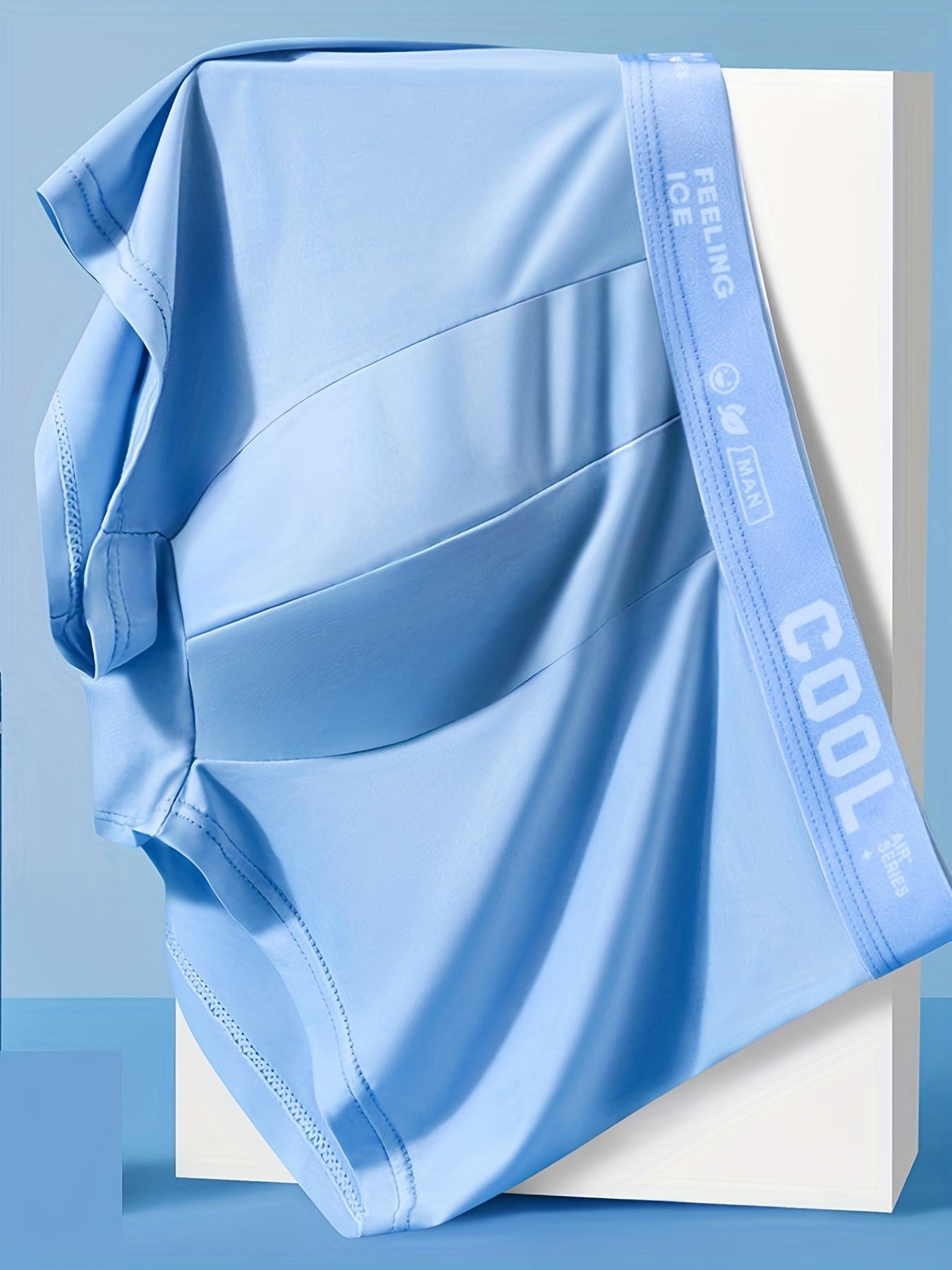 Men's Ultra-Thin Breathable Boxer Shorts 4-Pack Polyester Lycra Stretch Casual