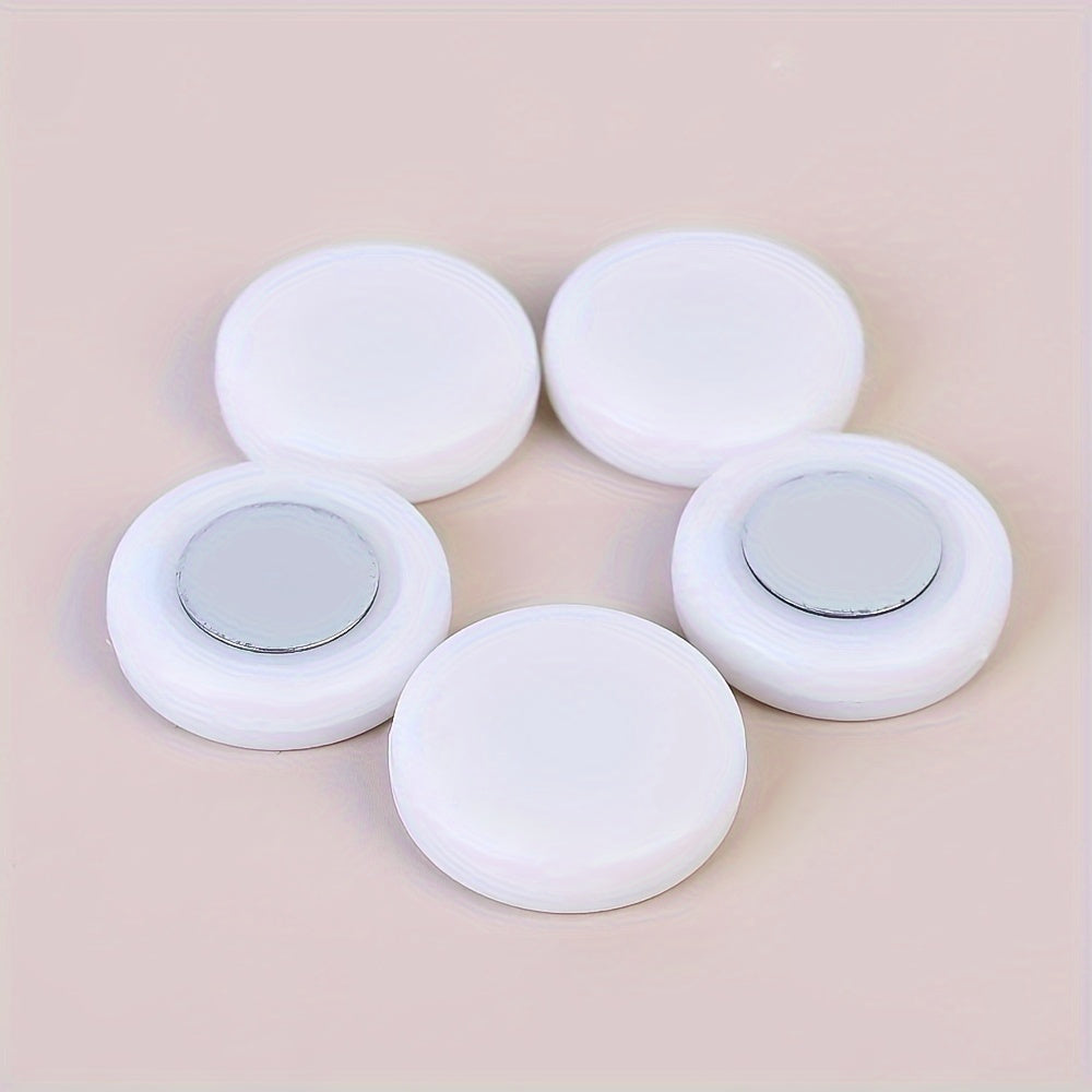 8pcs Magnetic Remote Control Wall Mounts with Suction Cups for Key Organization White Plastic