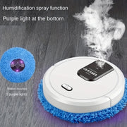 Uy tozalash roboti, nam va quruq tozalash uchun namlatgich purkagichi bilan.