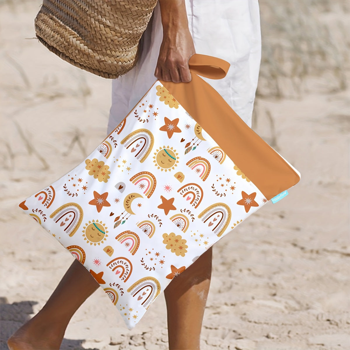 Bolsa impermeable húmeda y seca reutilizable con bolsillos con cremallera para playa, gimnasio y viajes