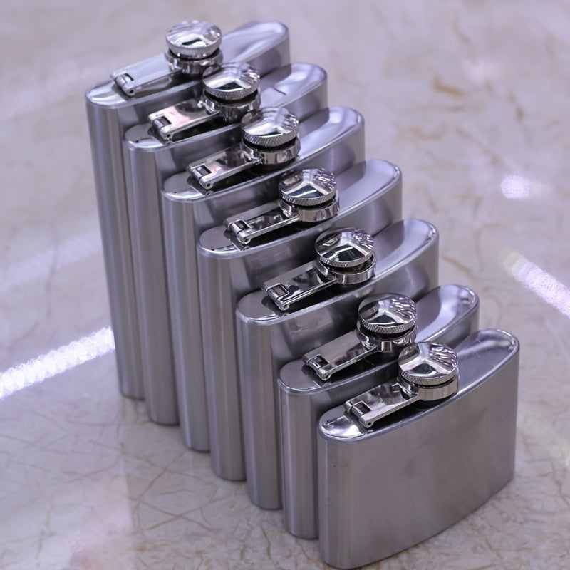 Stainless Steel Hip Flask for Outdoor Use Pocket-Sized with Screw Cap