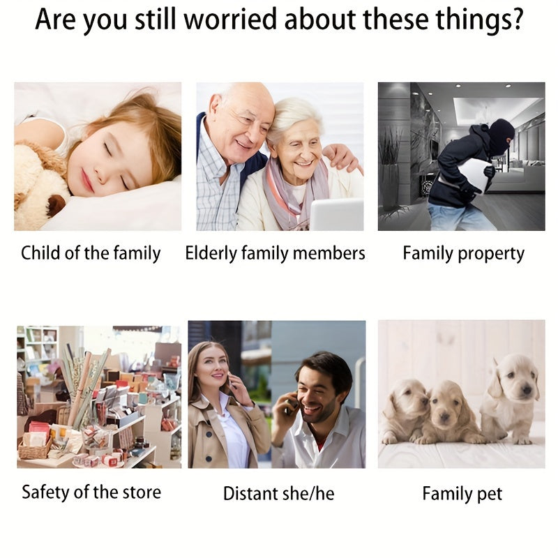 Wireless Security Camera 1080p Full HD Night Vision Motion Detection WiFi Smartphone