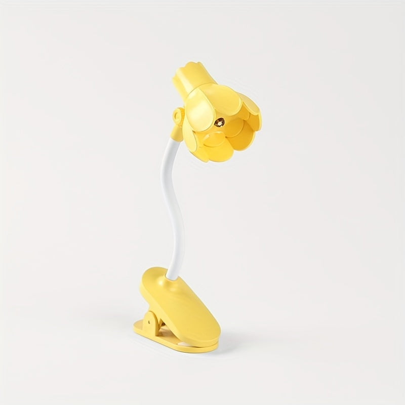 LED gullarga o'xshash kitob lampasi, yotgan holda o'qish yoki dekorativ ish stoli chirog'i sifatida mos keladi. Portativ va sozlanadigan quloq, batareyalar kiritilgan.