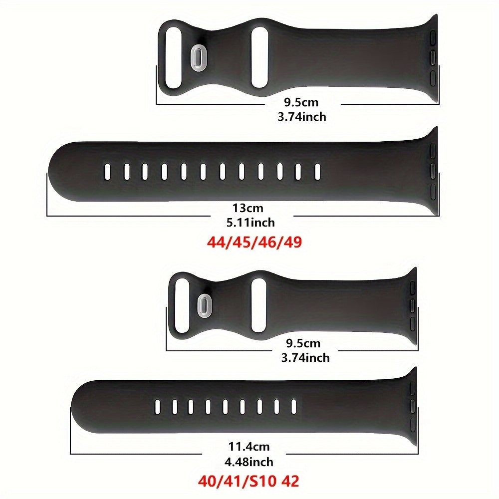 Waterproof Floral Silicone Watch Band with Butterfly Clasp for Apple Watch Series 1-10 SE in Multiple Colors