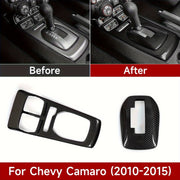 Interior Carbon Fiber Gear Shift Panel Sticker for Camaro 2010-2015