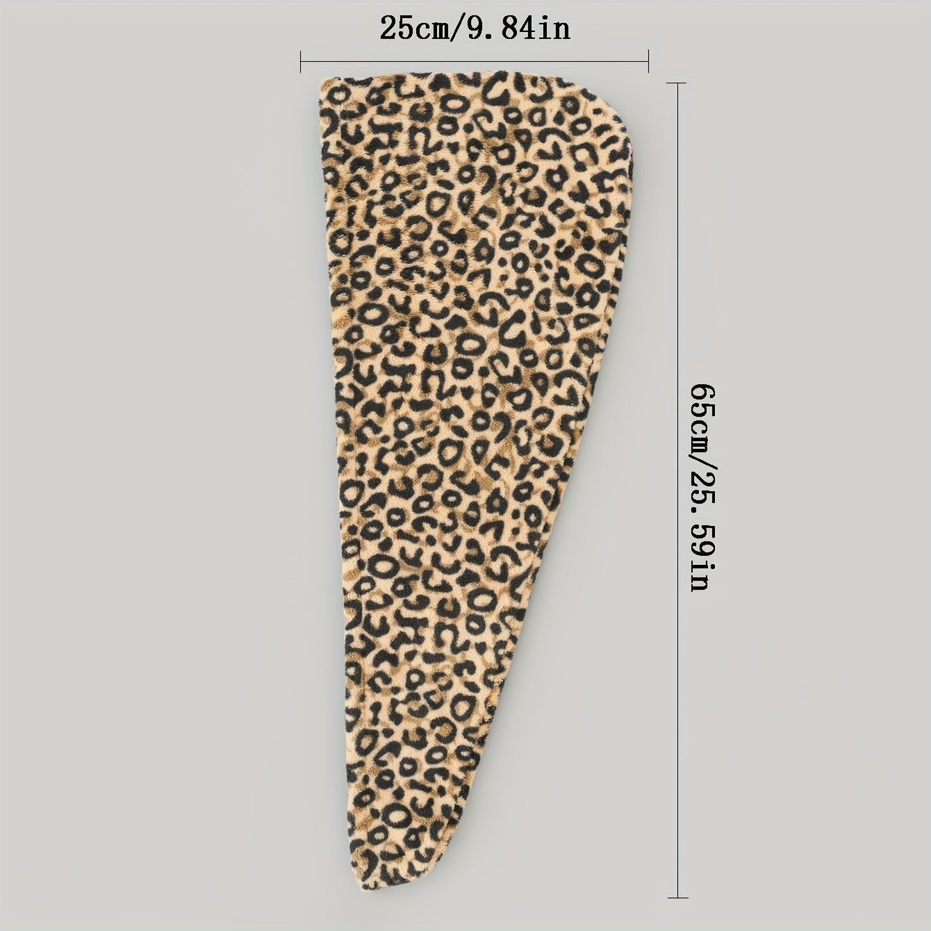 Gorro secador de pelo con estampado de leopardo para mujeres, absorbente y de secado rápido para uso en baño
