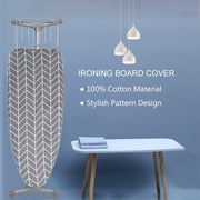 Cotton Ironing Board Cover with Pattern, Heat-Resistant, Easy to Install