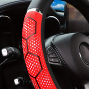 Universal Faux Leather Steering Wheel Cover Bling Metallik Qattiq Yoqimli Oson O'rnatiladi
