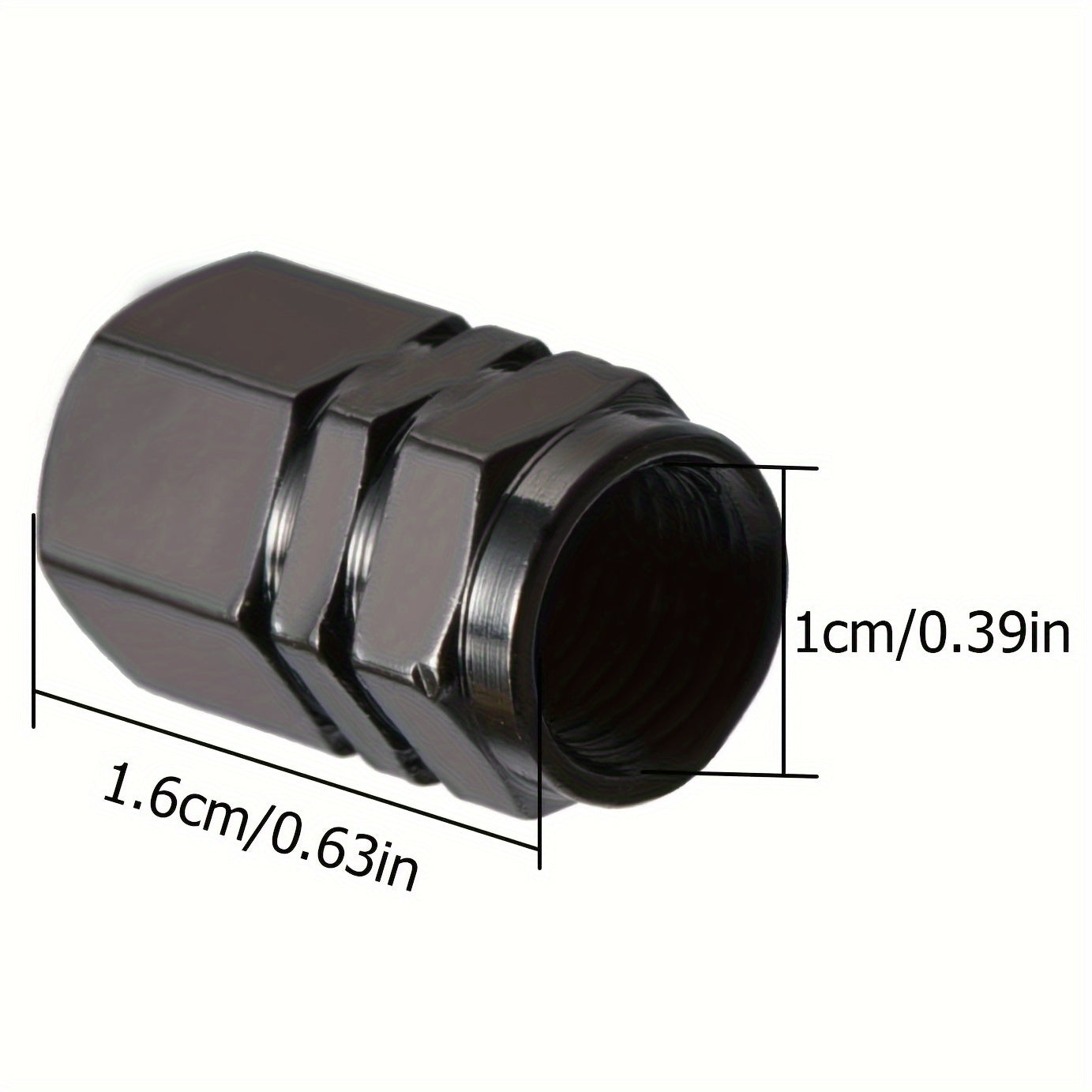 16pcs Aluminum Alloy Hexagon Tire Valve Caps Wheel Dustproof Covers
