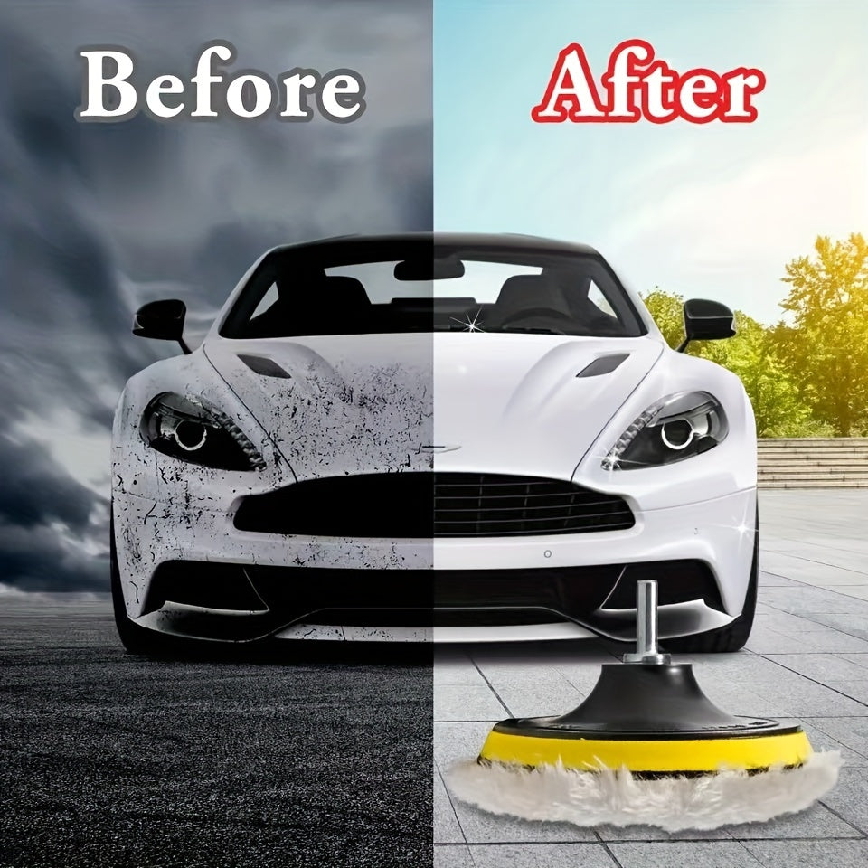 Набор для полировки автомобиля в домашних условиях, имитация шерстяных волокон, полировальные диски 5/7 шт.