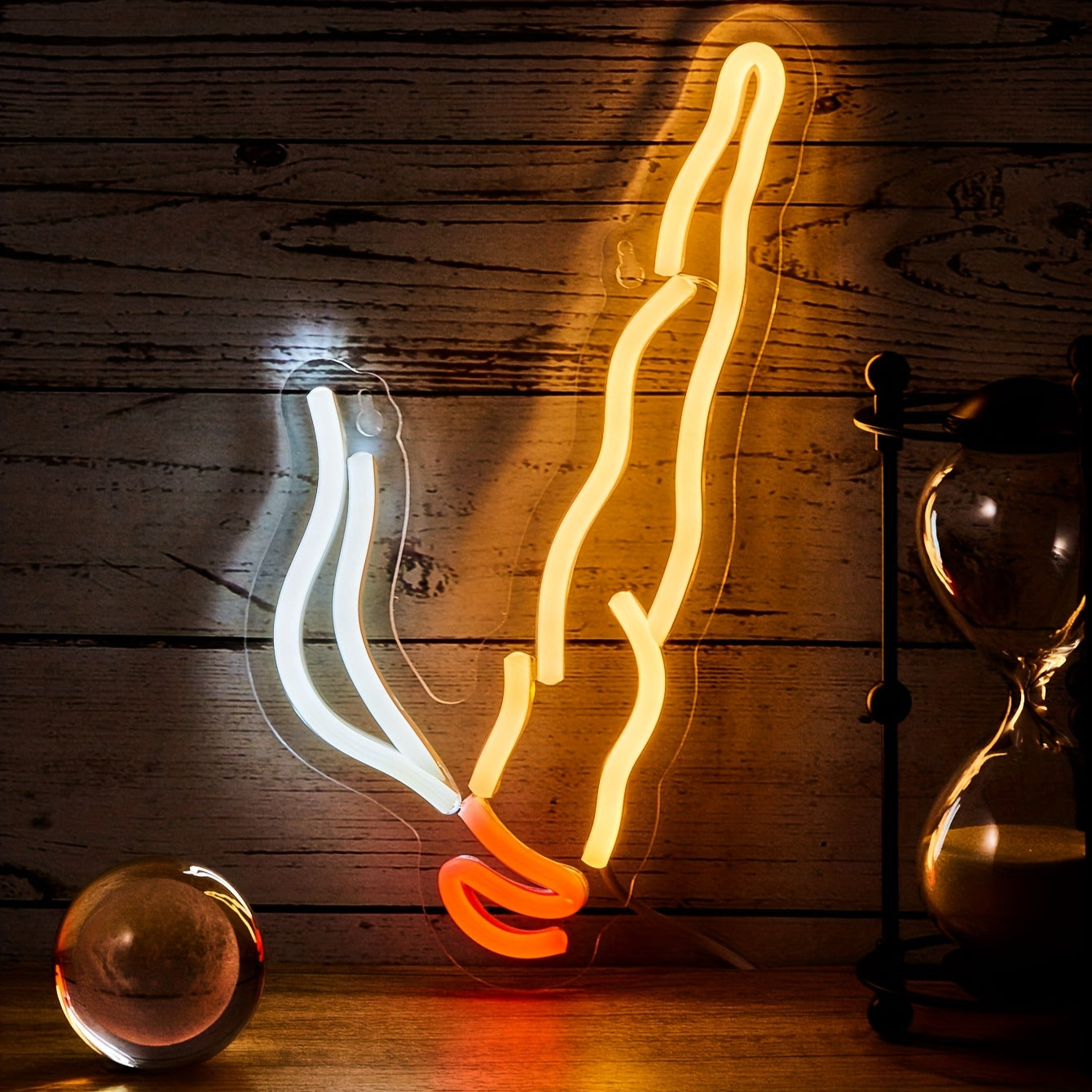 LED Neon Light for Man Cave Cigar Smoke Shape with Backboard