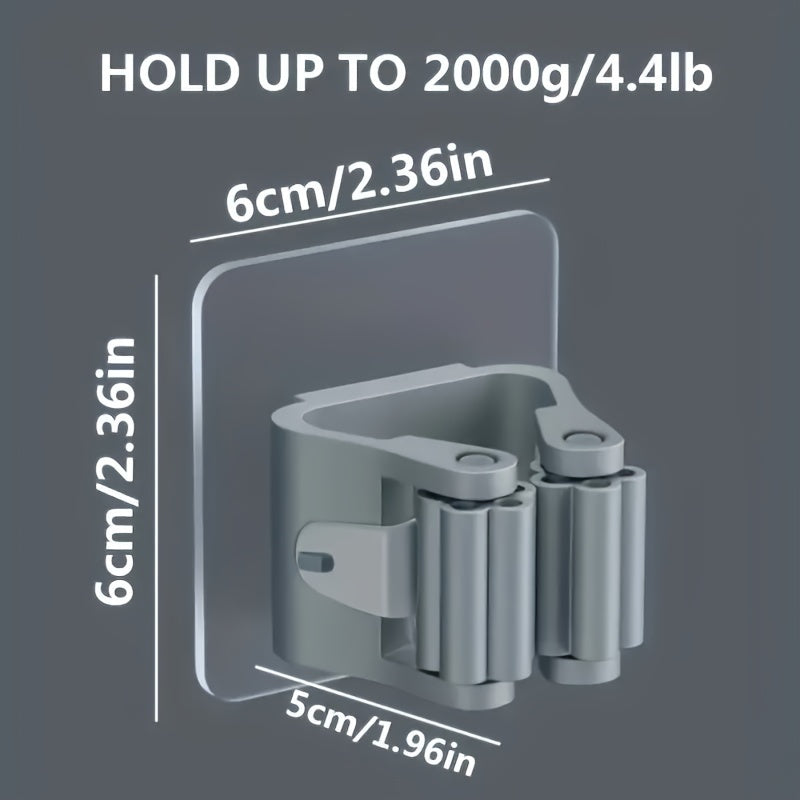 Ganchos de pared autoadhesivos para escobas, trapeadores y herramientas, impermeables, antideslizantes, organizador para hogar, baño, cocina, jardín, garaje