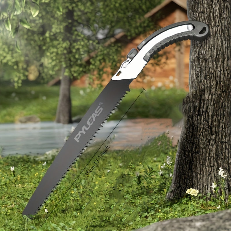 Stainless Steel Hand Saw for Wood Cutting Logging Gardening with Ergonomic Grip