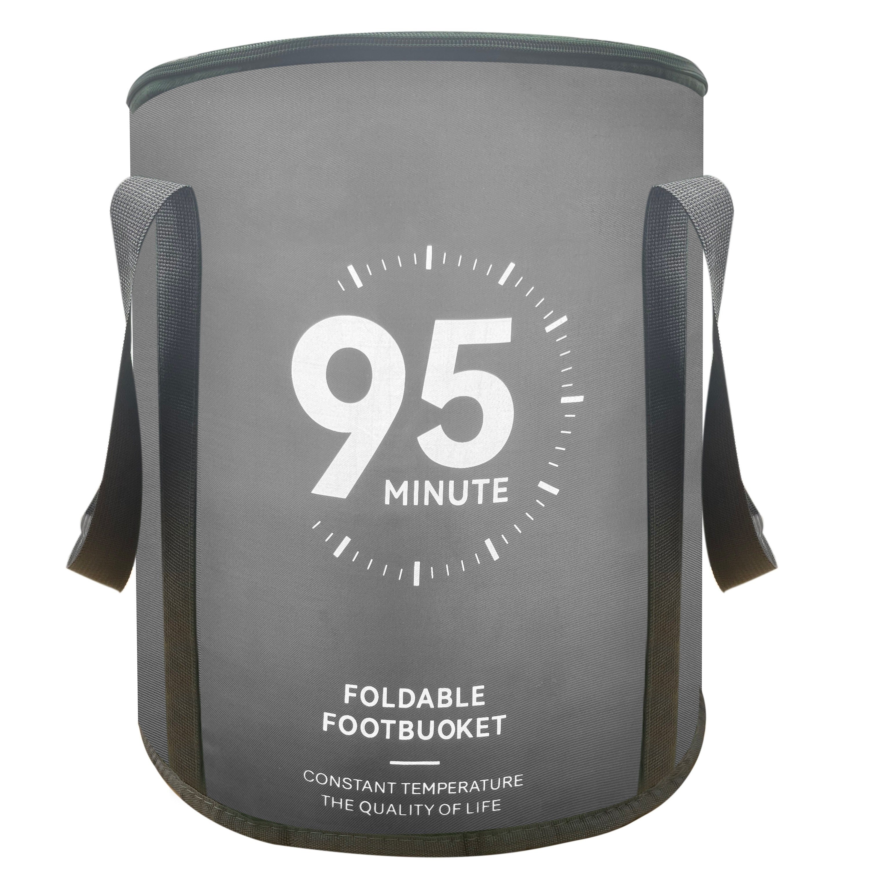 Aluminum Folding Foot Bath Basin Portable Thermostatic Foot Spa with Handle for Home Travel