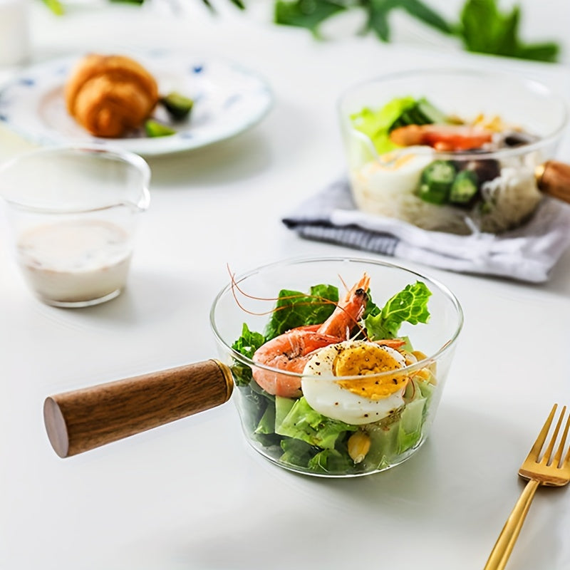 Clear Glass Cooking Pot with Non-Stick Surface for Stove Top Heating