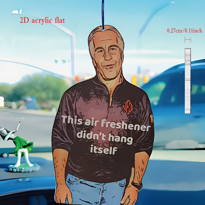 Umumiy foydalanish uchun akril avtomobil orqa ko‘zg‘u pendenti 2D tekis kulgili bezak