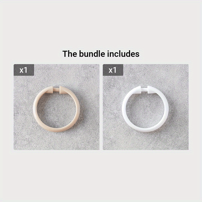 Упаковка из двадцати круглых пластиковых крючков для штор премиум-класса — классический дизайн, идеально подходит для окон и душевых кабин.