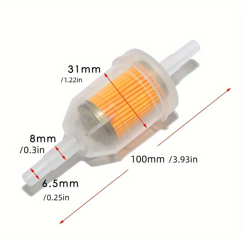 Universal gaz ichki yonilg'i filtrlari magnitlar bilan, mototsikl, ATV, kvad uchun 1/4 5/16, 10 ta paket