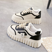 Women's Casual Sneakers Low Top Lace-Up Lightweight Rubber Sole Fabric Insole All-Season