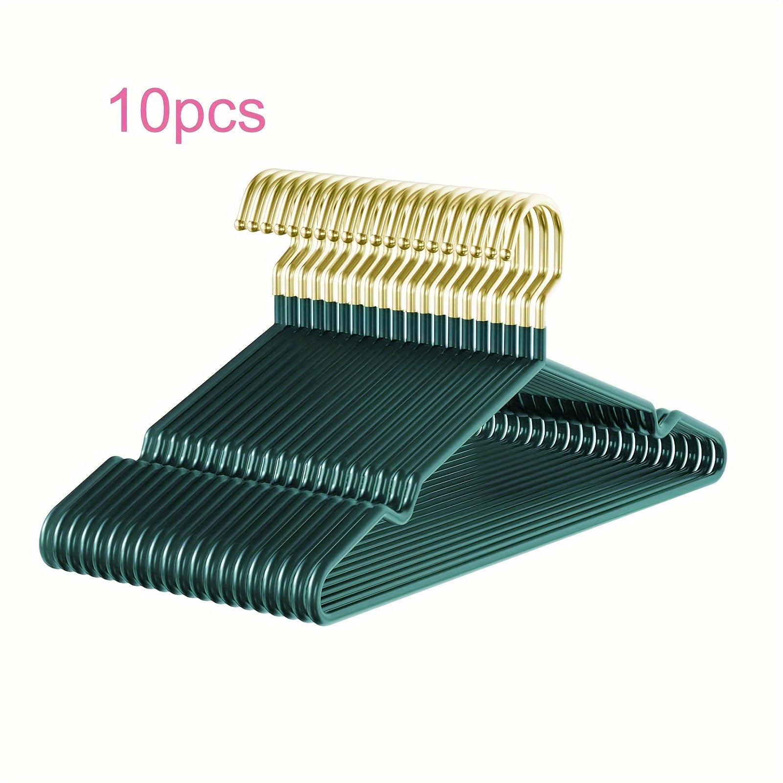 Pack of 10/20/60 Heavy Duty Metal Clothes Hangers with Non-Slip Rubber Coating Space-Saving Sturdy for Shirts Skirts Coats