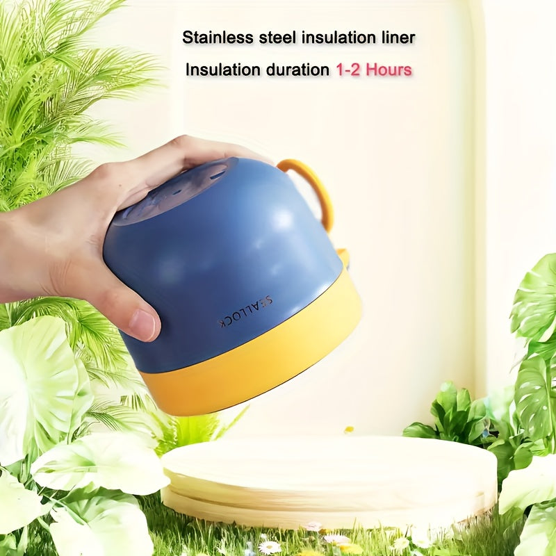 Fiambrera aislante de 600 ml de capacidad para trabajo o escuela, mantiene las comidas calientes