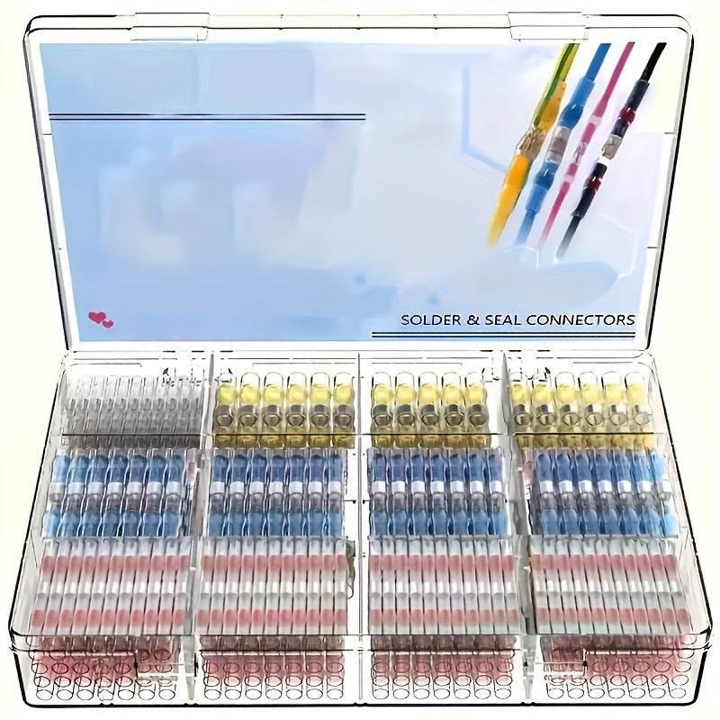 930pcs Waterproof Heat Shrink Solder Butt Connectors Kit Insulated Electrical Repair